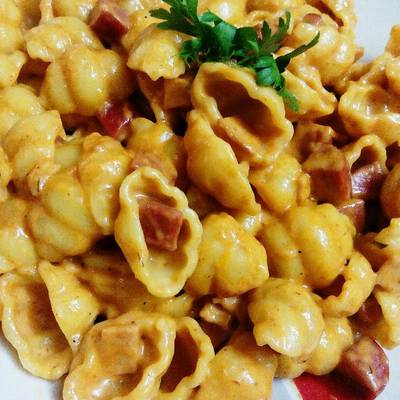  مكرونه بالهوت دوج والباربيكيو صوص والرومي المدخن 