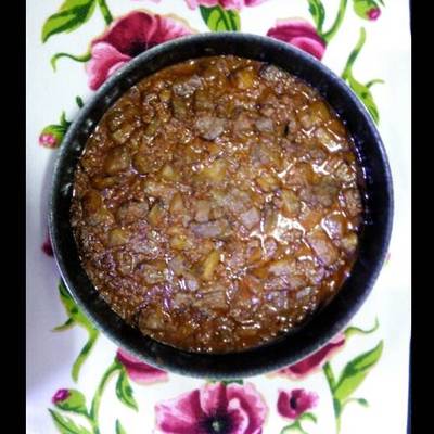  صينية الباذنجان باللحمة المفرومة "المسقعة" 