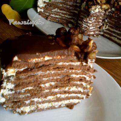  كيكة طبقات الشوكولا الروسية 