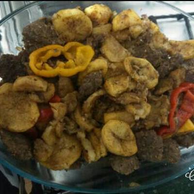  كفتة مع البطاطس 