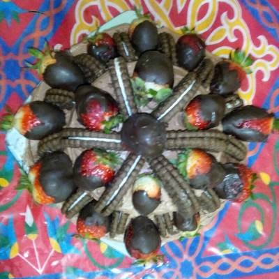  تورتة الأوريو والفراولة 