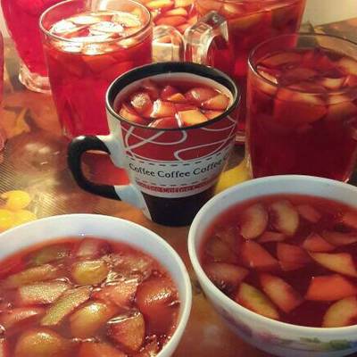  جيلي فراولة بالخوخ 