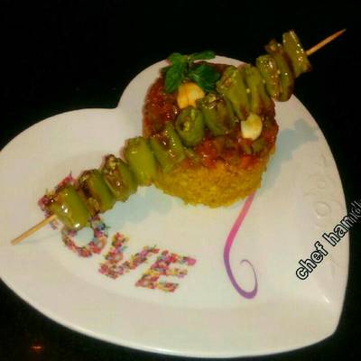  فاصوليا خضراء وارز على الطريقة اليابانية من شيف حمدي مرسي 