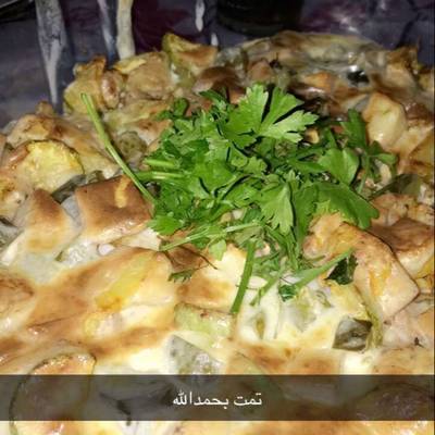  صينية الدجاج بالباشميل سهلة 