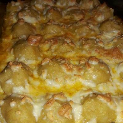  كرات البطاطا مع الدجاج بلكريمه 