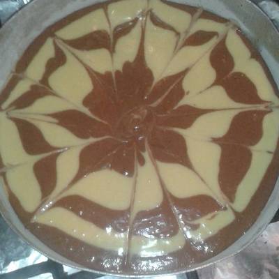  كيكة الفانيليا والكاكاو 