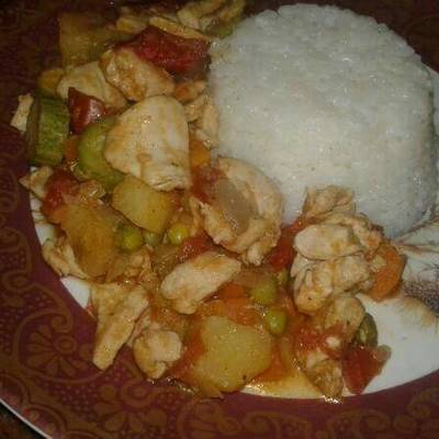  فراخ بالخضروات دايت