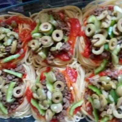  بيتزا المكرونه 