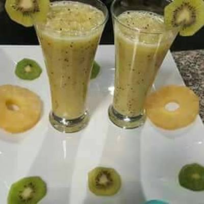  عصير دايت اناناس بالكيوى لخسارة الوزن 