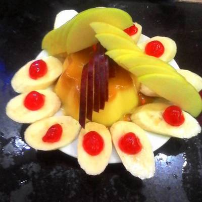  كريم كراميل بالفواكه 