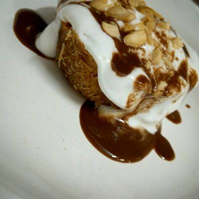  كنافة بالكريمه وصوص الشكولاته 