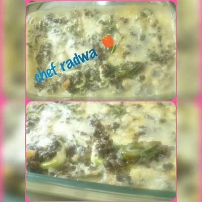  صينية كوسة بالبشاميل 