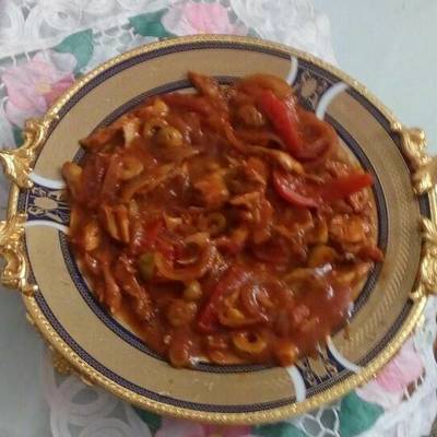  فراخ مشوية ببوريه الطماطم 