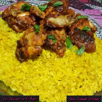  الرز المبهر بالفراخ بنكهة الشيش طاووق #اكلات_للعروس 