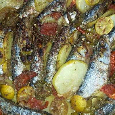  صينية سردين فى الفرن 