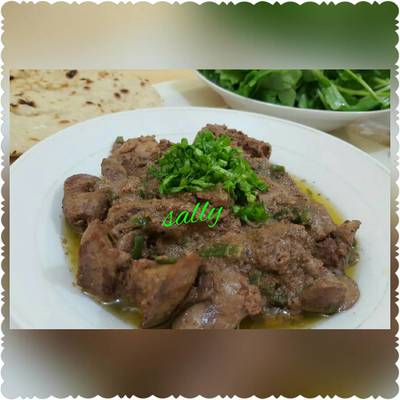  كبدة دجاج بصوص الطحينة 