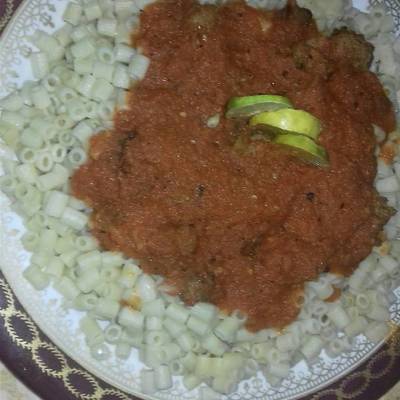  كبده بالمكرونه 