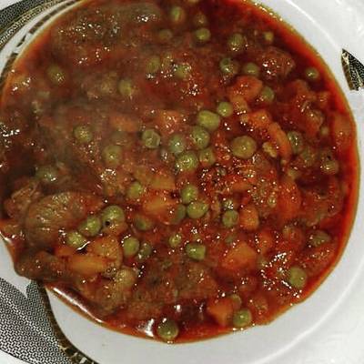  بسلة بالجزر واللحمه 