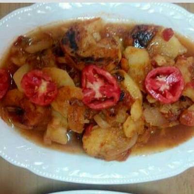  بطاطس بالفرن بالطماطم #موسم_الطماطم 