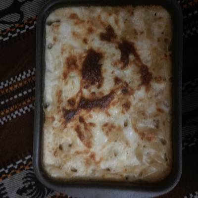  مكرونة بالكريمة والبشاميل والخضار 