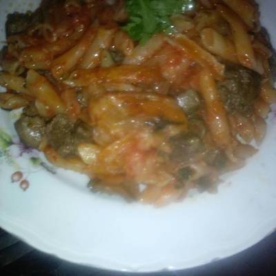  طاجن المكرونه الخطير بالكبد والقوانص 