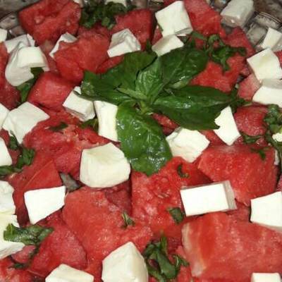  سلطه البطيخ والجبنه 