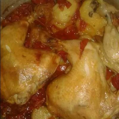  صينية البطاطس بالفراخ 