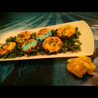  اومليت كب كيك بالخضروات 