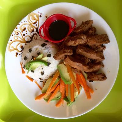  دجاج بنكهة السوشي 