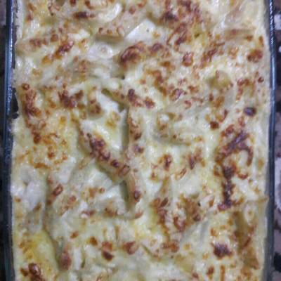  مكرونة بالبشاميل بالفراخ 