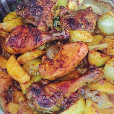  دجاج مع البطاطس 