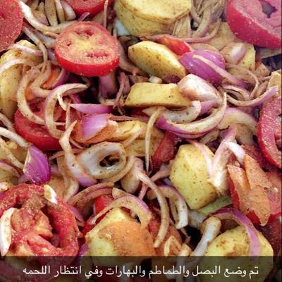  صينية بطاطس باللحمة بالفرن 