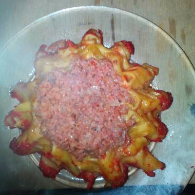  طاجن مكرونة بالحمة المفرومة 