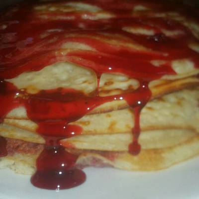  My pancakes بان كيك بصوص الكركديه 