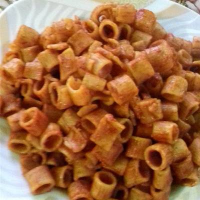  مكرونة صلصه فى خمس دقايق 