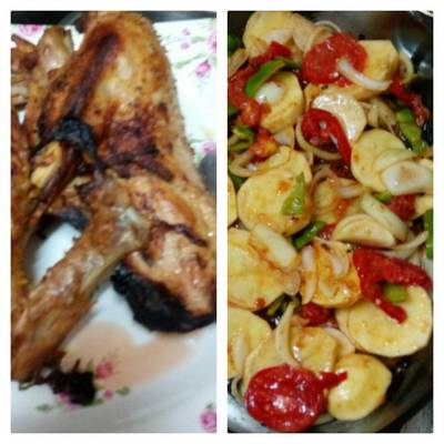  صنية بط بالبطاطس 