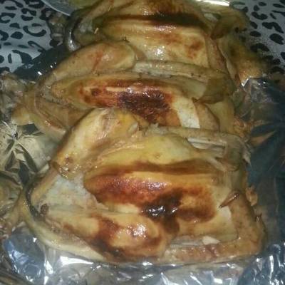  دجاج محشي بالارز والبصل ومحمر فى الزبدة 