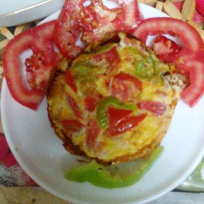  كب كيك البيض بالخضروات 