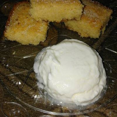  البسبوسه مع الزبادى 