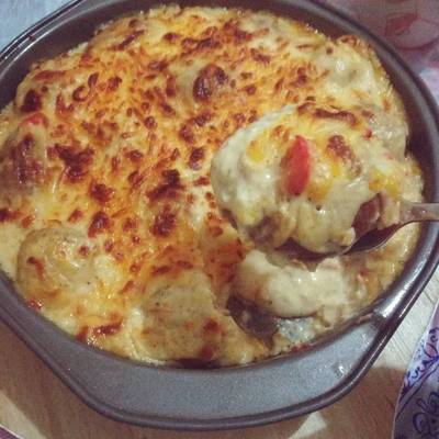  كاسرولة كور البرجر بالجبنة 