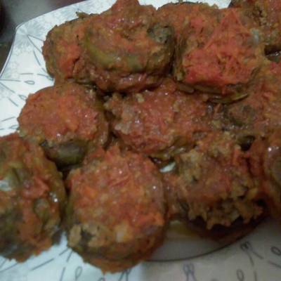  خرشوف باللحمة المفرومة 