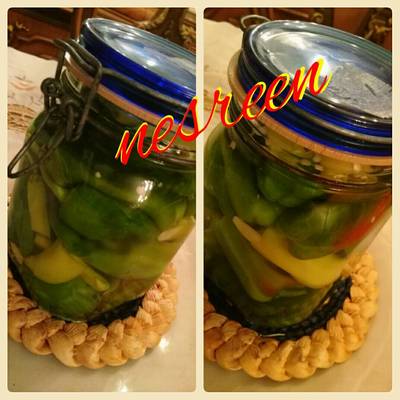  مخلل الفليفله الخضراء 