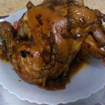  دجاج بصوص البصل على البوتاجاز بدون فرن 