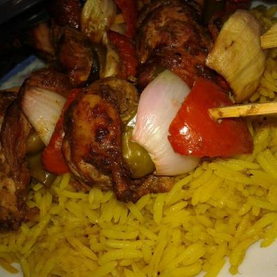  شيش طاووق ورز بالزعفران مدخن 