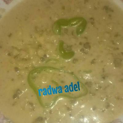  شوربة الكريمة واللحم المفروم