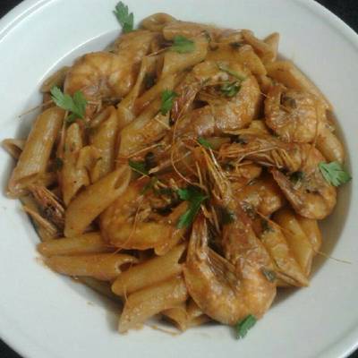  مكرونه بالجمبري 