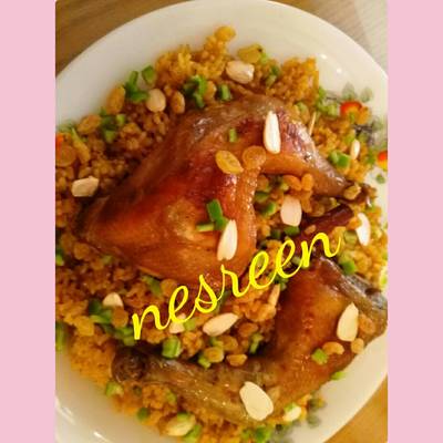  الكبسه السعودي بالدجاج بطريقتي 