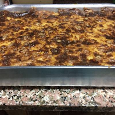  صينيه مكرونه بالباشميل 