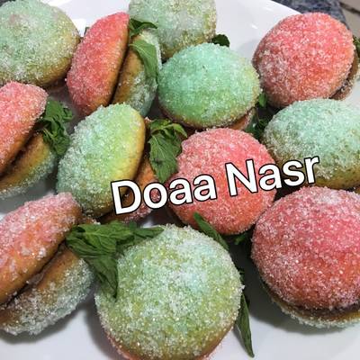  بسكويت الخوخ او حلوي الخوخ كما تسمي في الجزائر 