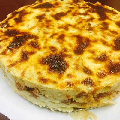  مكرونة باللحم المفروم والبشاميل❤️ 